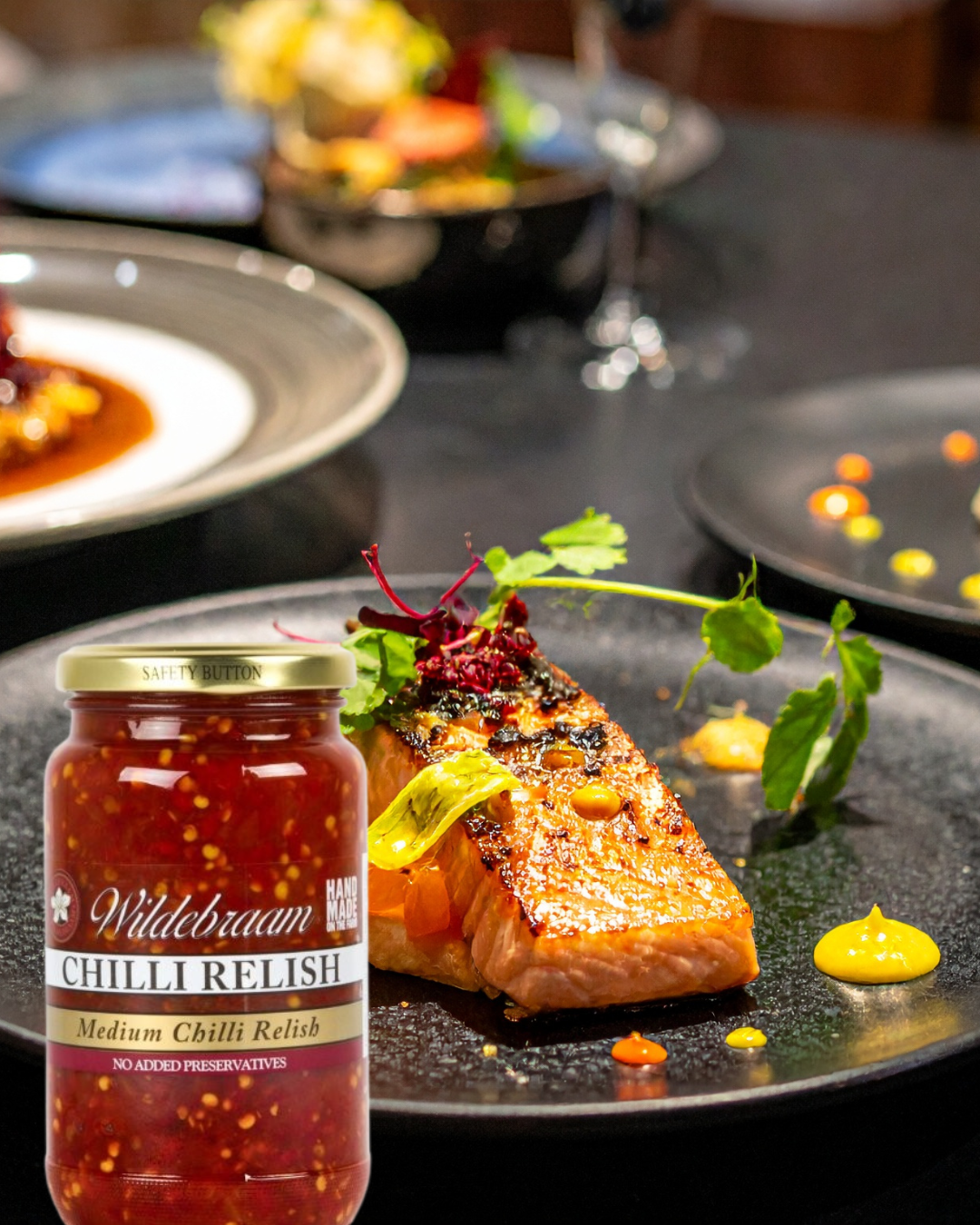 Wildebraam Chilli Relish (4/10) Medium Heat 3 x 420g Jars