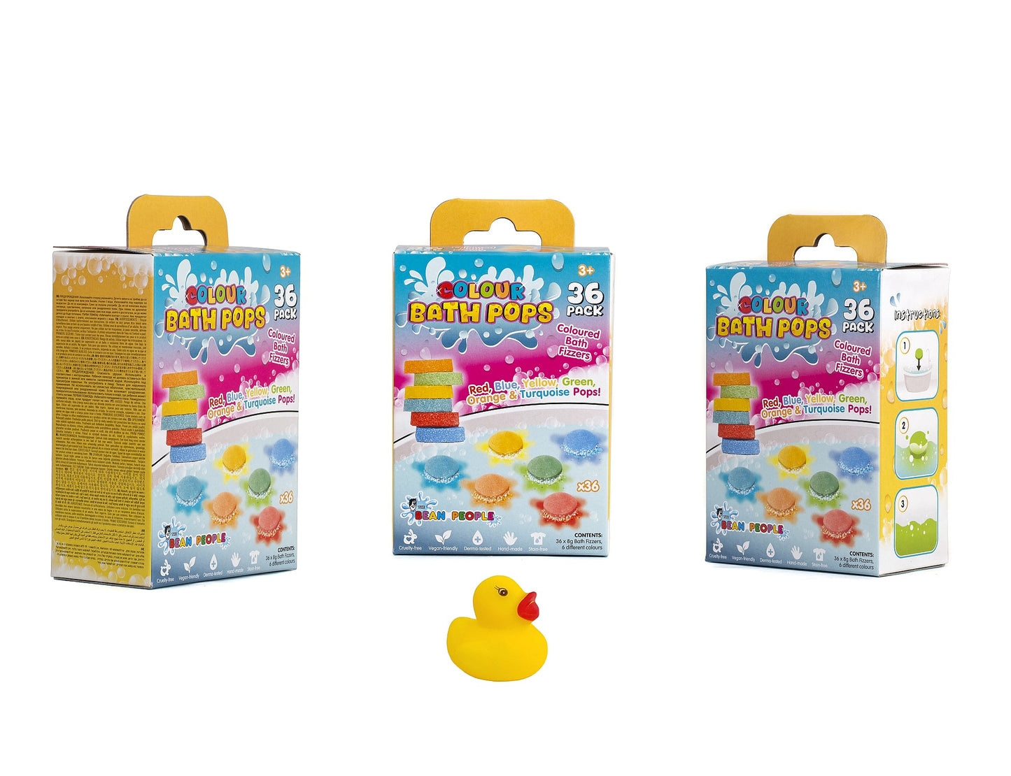 The Bean People Colourful Bath Pops Bath Bombs - 36 Pack