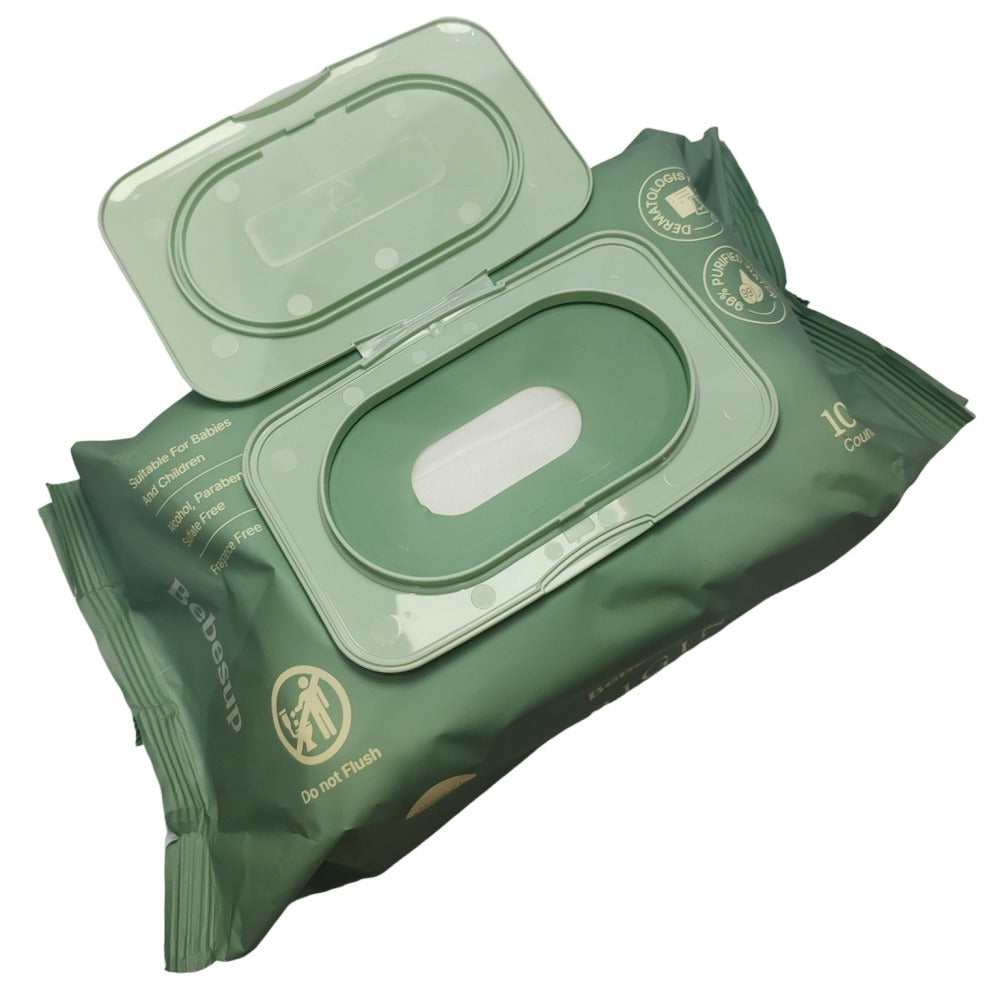 Bebesup Premium Wet Wipes - Origin Wet Wipes 100 Sheets - 10 Pack
