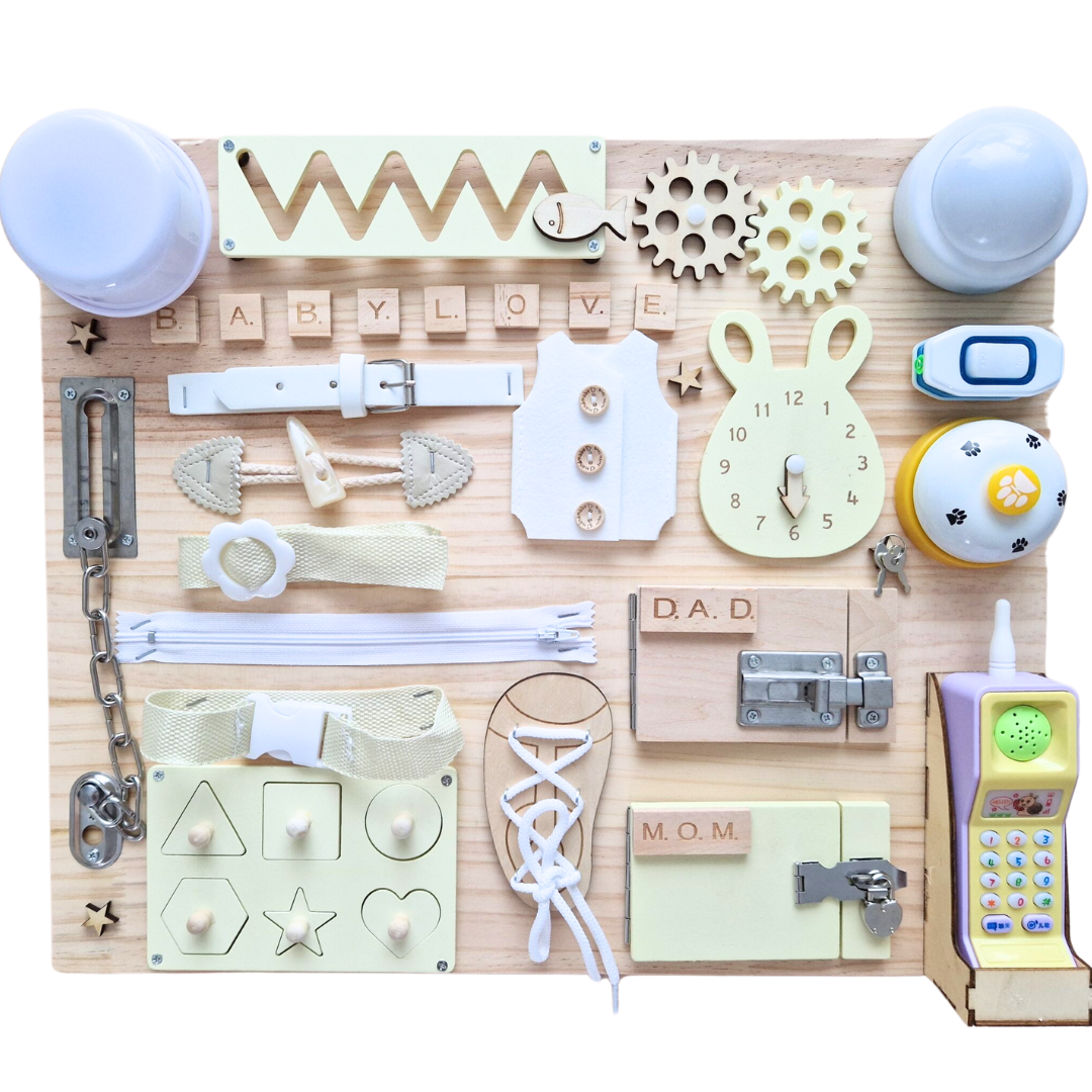 Busy boards, busyboard, sensory board Ariel view