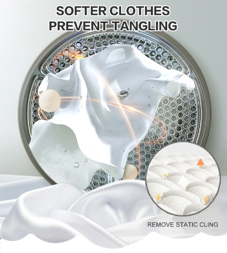 Wash Wool Dryer Balls - Set of 6, dry your laundry faster