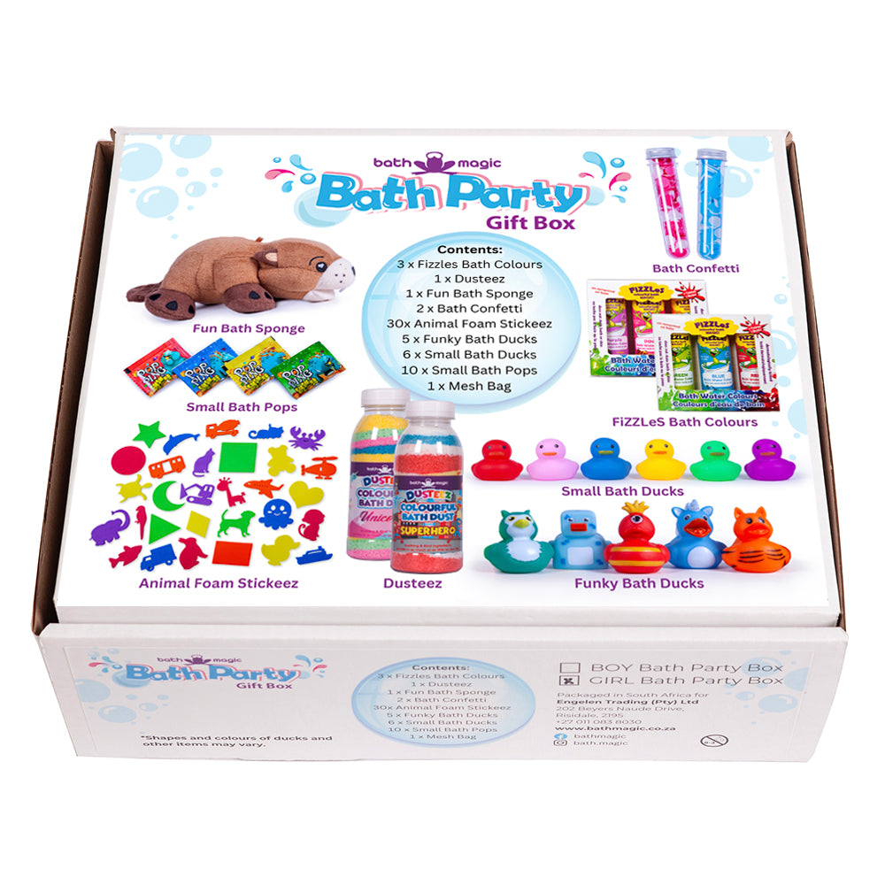Bath Magic Bath Party Gift Boxes - with an animal soap holder sponge