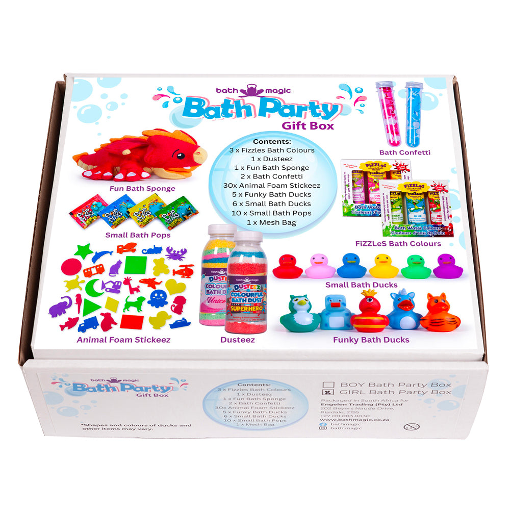Bath Magic Bath Party Gift Boxes - with an animal soap holder sponge