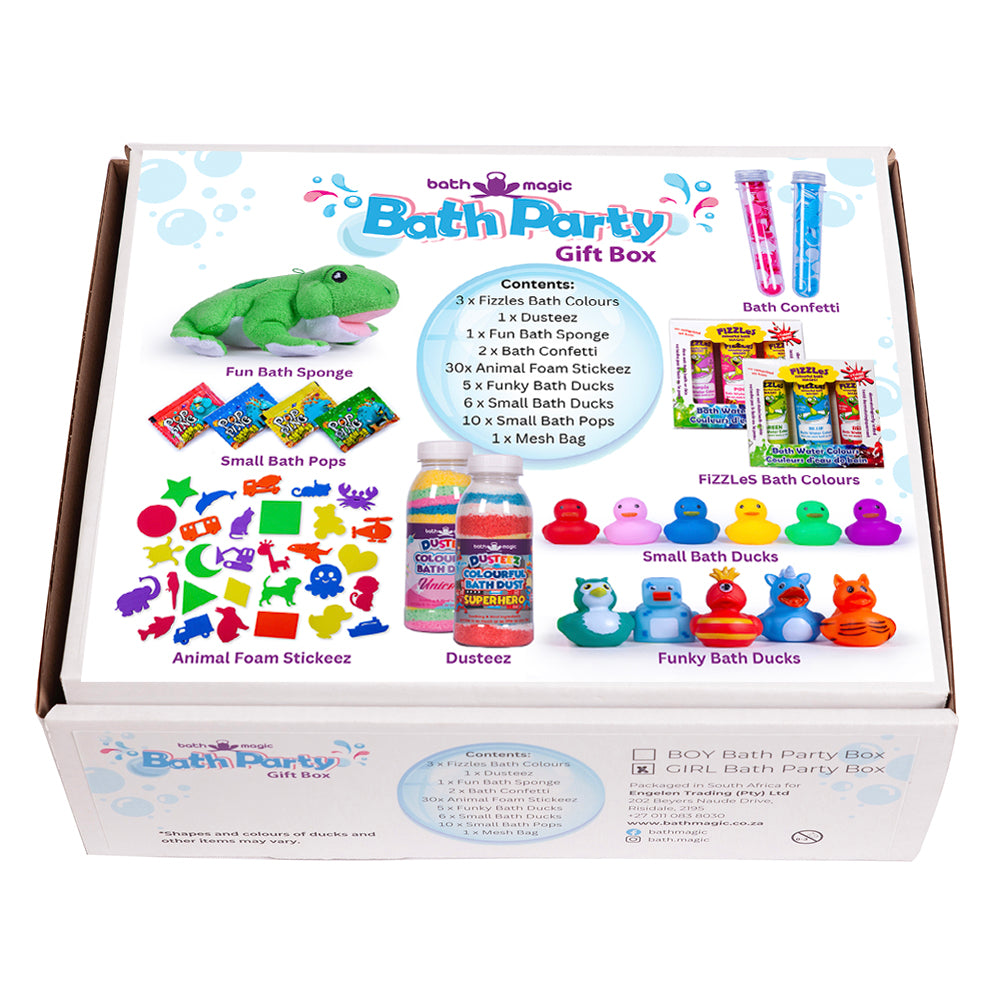 Bath Magic Bath Party Gift Boxes - with an animal soap holder sponge