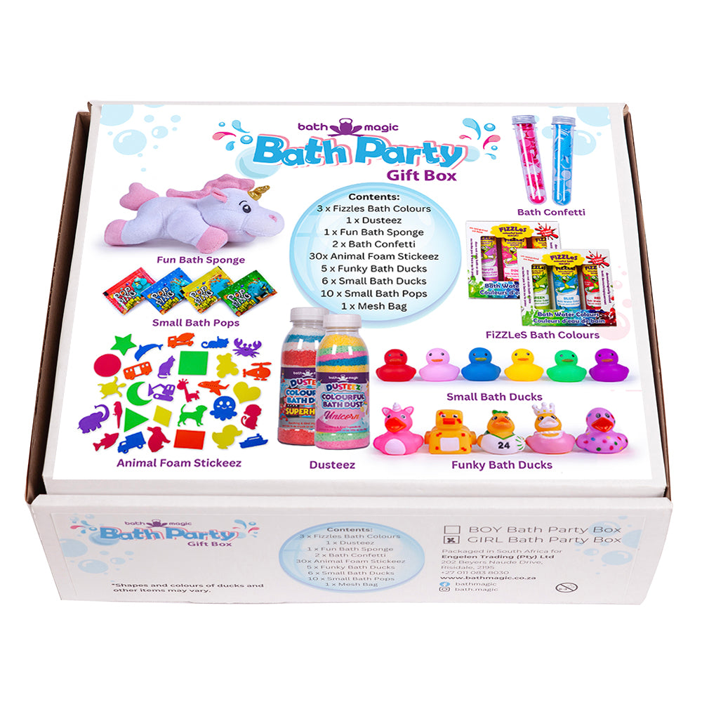 Bath Magic Bath Party Gift Boxes - with an animal soap holder sponge