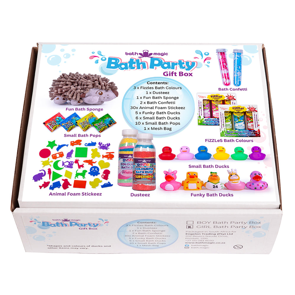 Bath Magic Bath Party Gift Boxes - with an animal soap holder sponge
