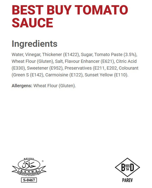 Tomato Sauce - 5 Litre - Best Buy