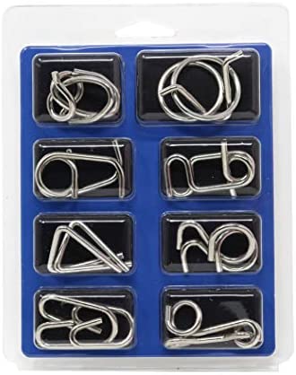 Metal Puzzles, riddles, Dark blue set