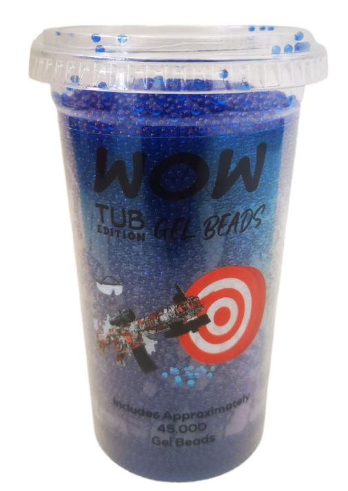 Blue gel beads