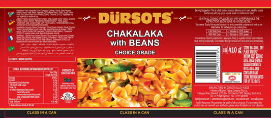 Dürsots Chakalaka With Beans 12 x 410g