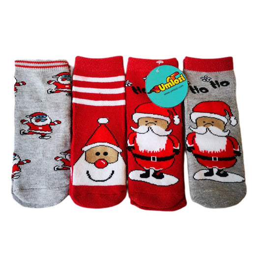Christmas, Socks, Christmas design kids socks red & Grey