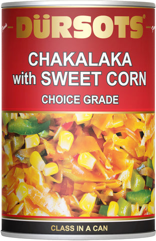 Dursots - Chakalaka & Sweet Corn 12 Pack 410g