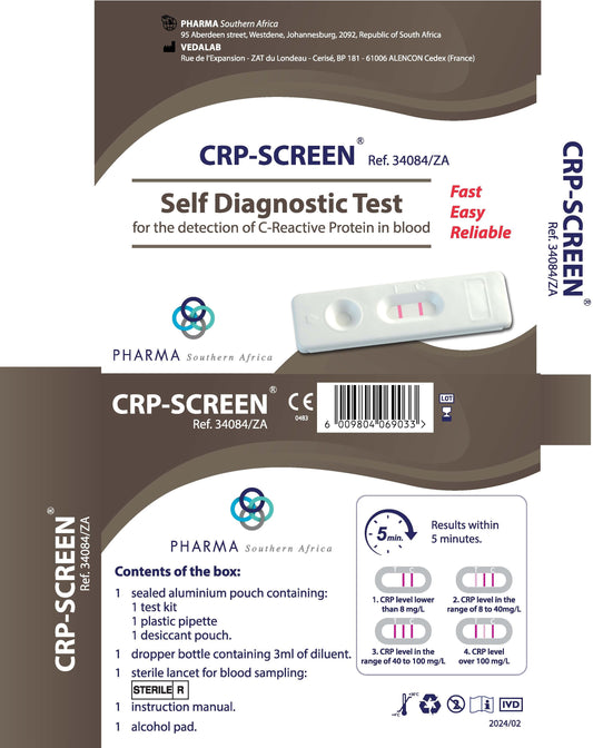 Crp-Screen test, self diagnostic test, rapid test, Packaging