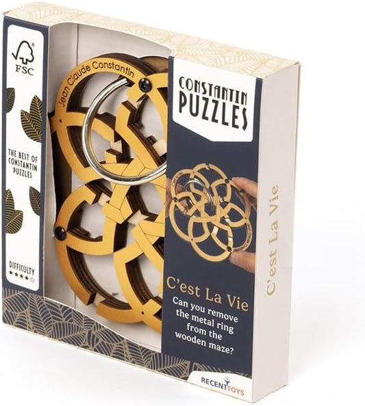 C'est La Vie, brain teasers, riddles, recent toys, packaged angled image
