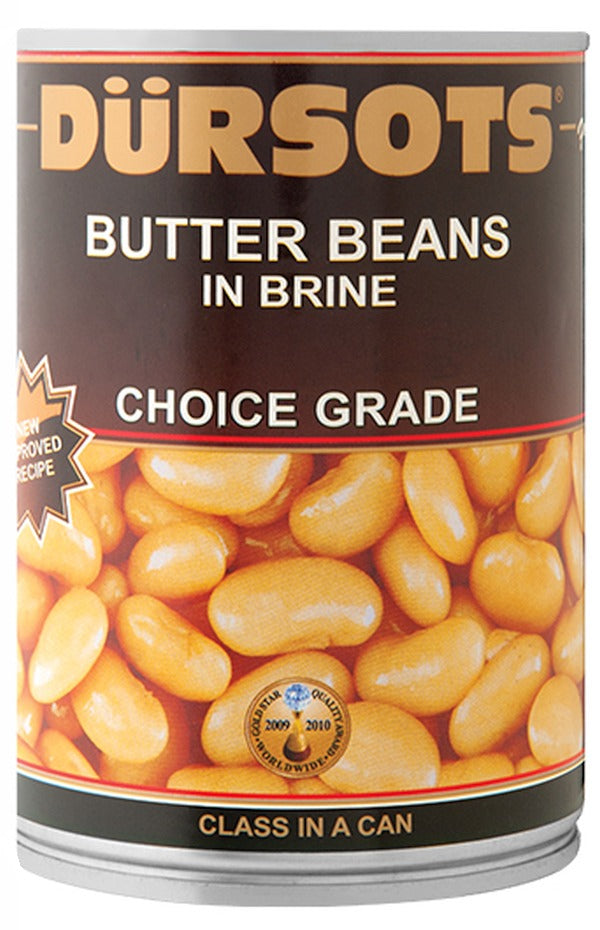 Dürsots Butter Beans In Brine & Tomato Sauce - 12 x 410g