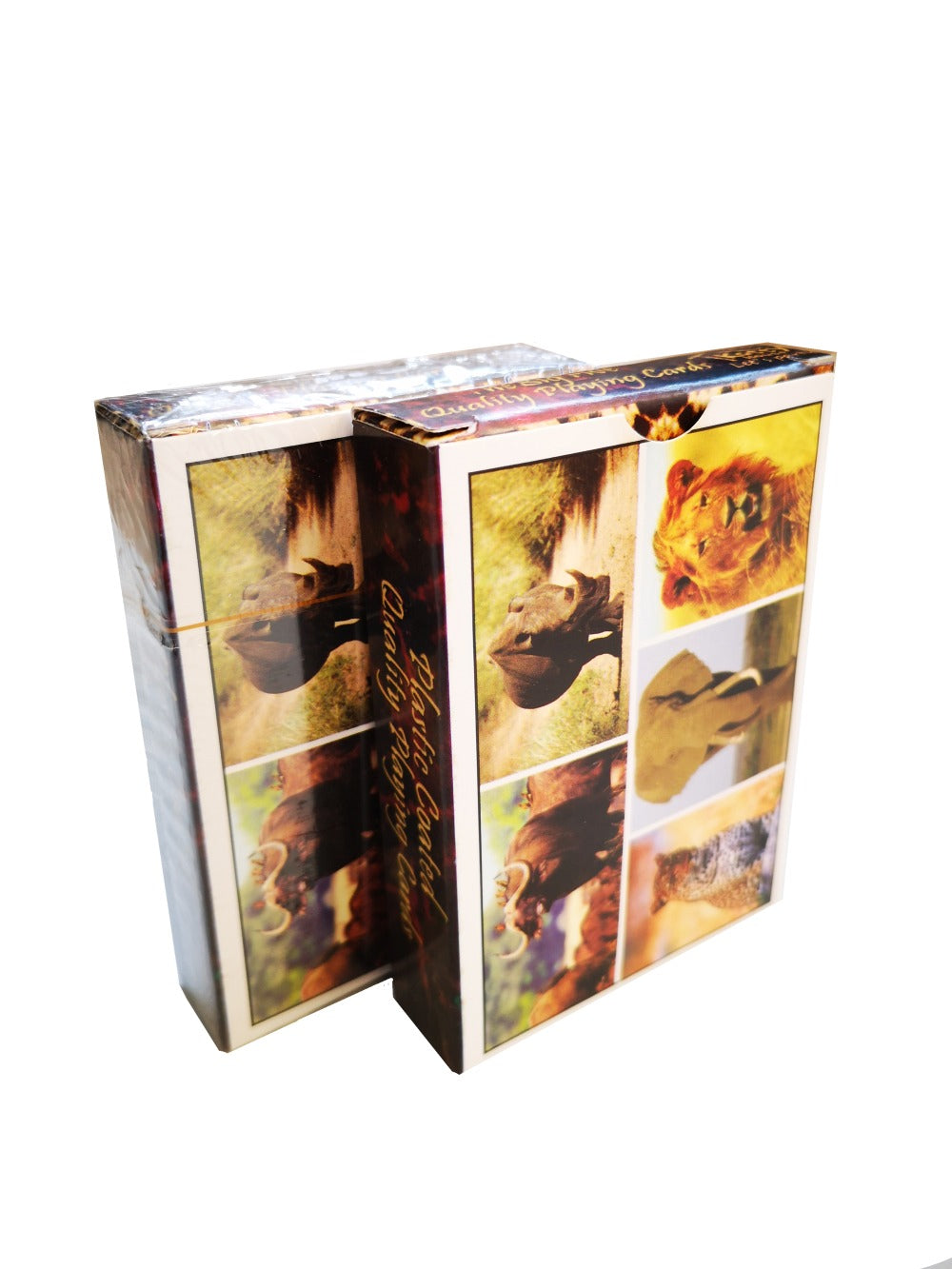 2 decks of cards with Big 5 African animals Packaging image