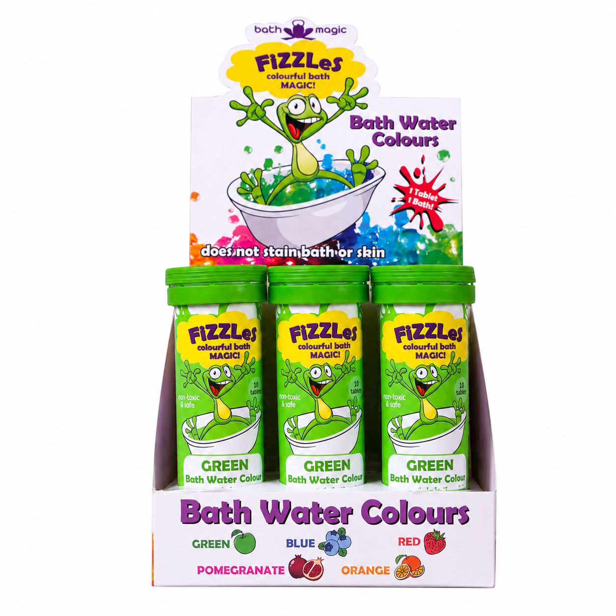 Bath Magic FiZZLeS for Kids bath fun CDU Mix (12 x 10 effervescents) Bath Bomb
