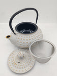 The Cildan tea Merchant, Tea Merchant, Cast iron Teapot x Design 600ml White with accessories