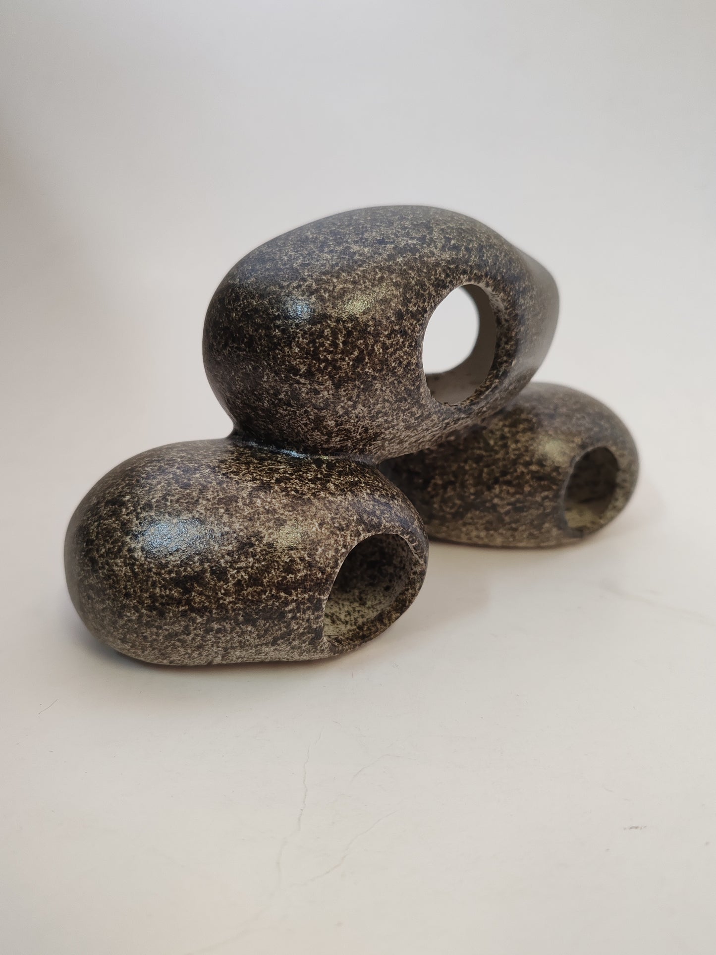 Aquarium Spawning Ceramic Rock Caves Habitat For Cichlids & Other Territory Fish - 3 Rock Design