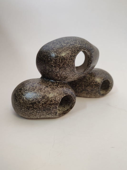 Aquarium Spawning Ceramic Rock Caves Habitat For Cichlids & Other Territory Fish - 3 Rock Design