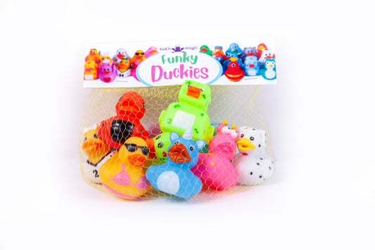 Funky Duckies - Floating Bath Ducks 10 Piece - Bath Magic