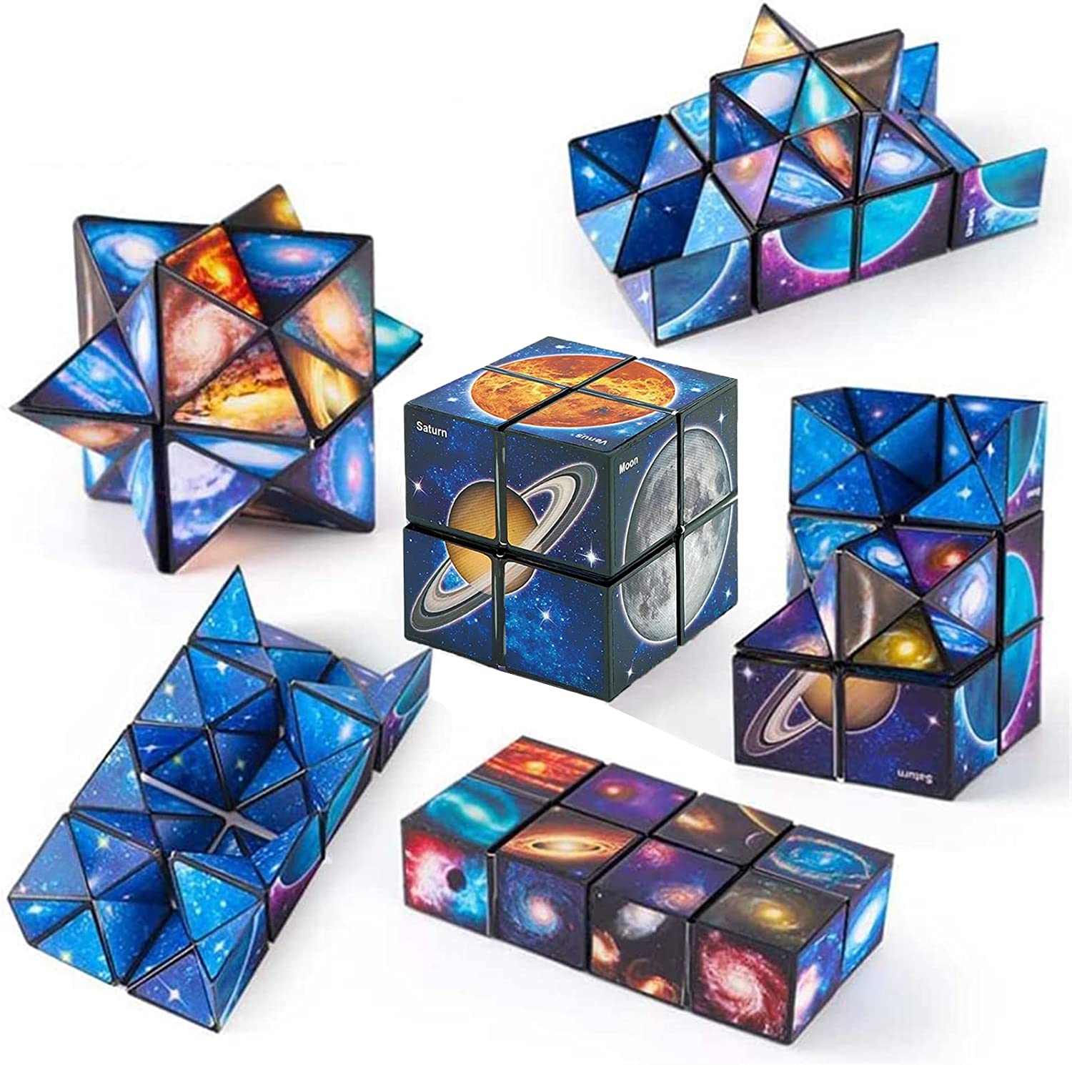 Shape Shifting Magnetic Fidget Cube & Magic 3D Lumo Puzzle Cube