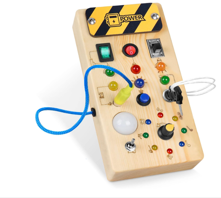 busy boards, busyboard, takealot,sensory busy boardd with led lights front