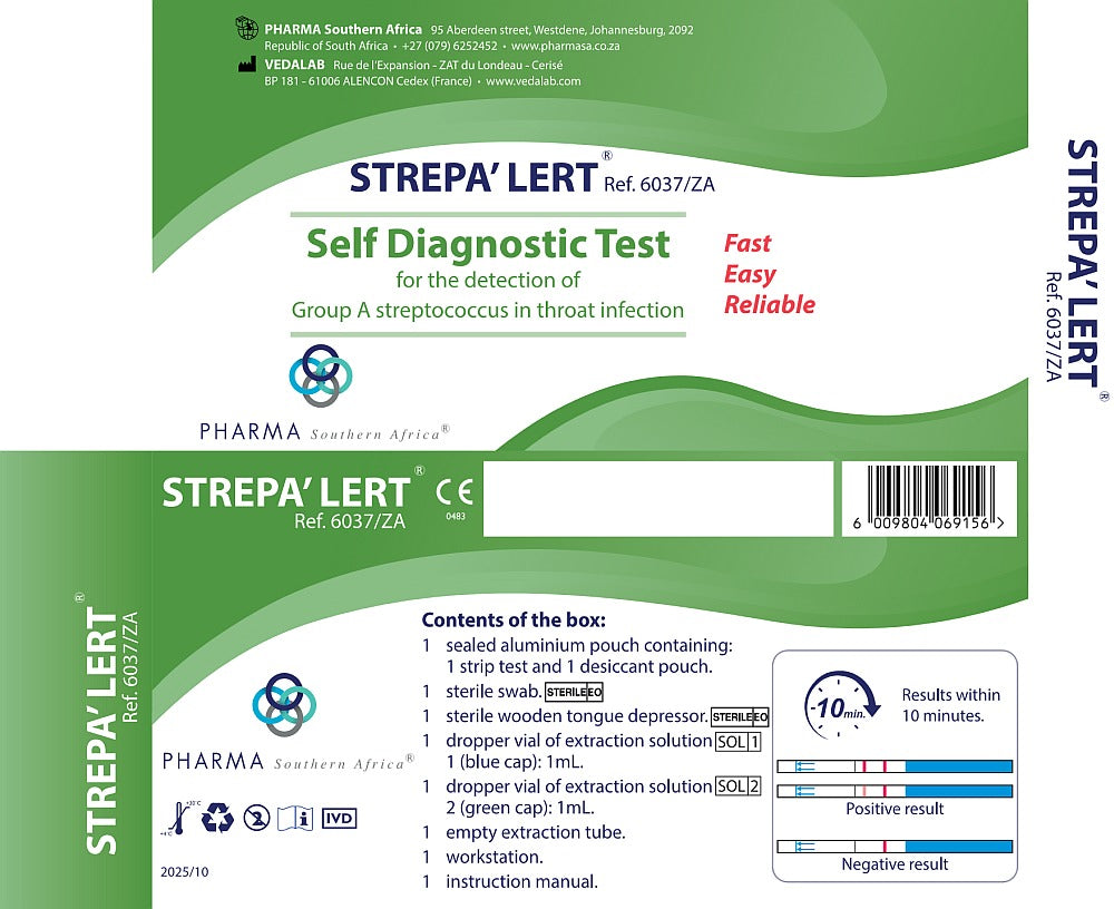 STREPA'LERT Self Diagnostic Test - PHARMA Southern Africa