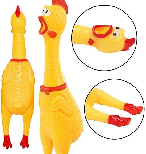 Screaming Chicken Chew Toy for Dogs - Rubber Chicken