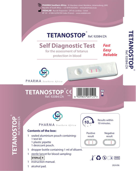Tetanus antibody test, self diagnostic test, rapid test, Packaging