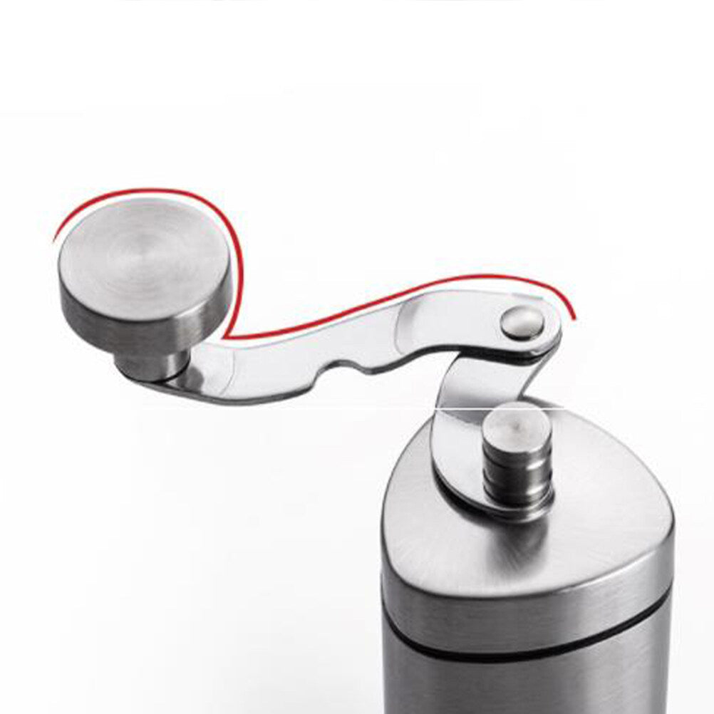 Manual stainless steel Coffee Grinder With An Adjustable Grind and foldable handle