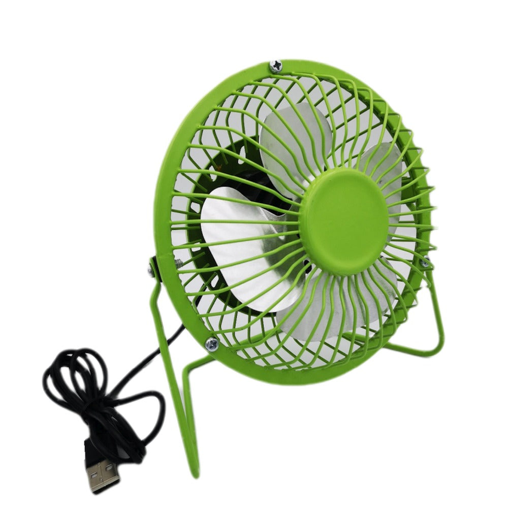 USB Mini Desk Fan - 4 Inch - Metal