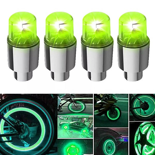 Umlozi Wheel, Tire Valve Led Light - 4 Pack - Assorted Colours
