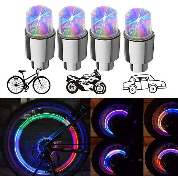 Umlozi Wheel, Tire Valve Led Light - 4 Pack - Assorted Colours