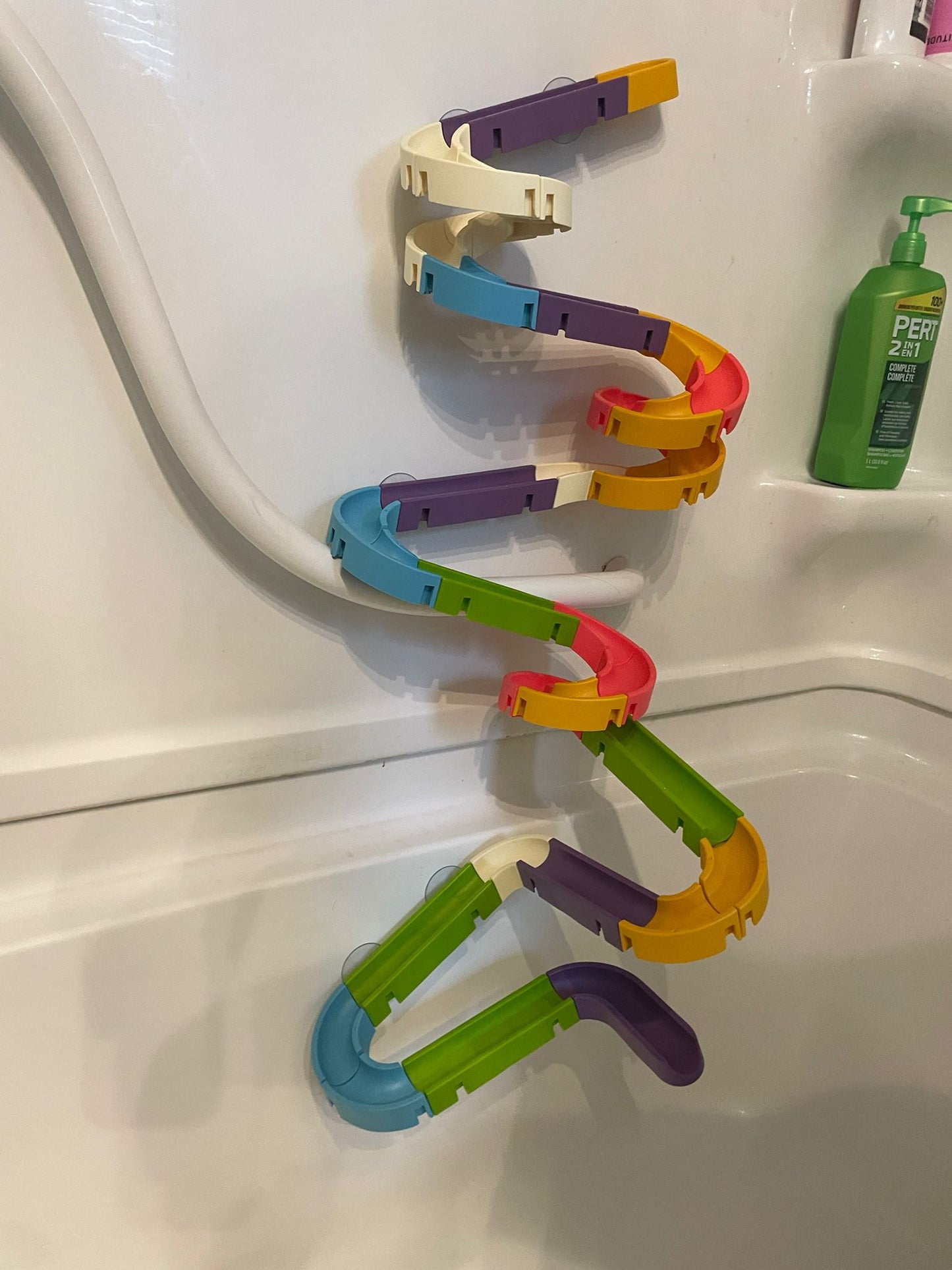 FiZZLeS Slidey 34 piece bath toy slide, Large Slide Construction Bath Toys for boys and girls