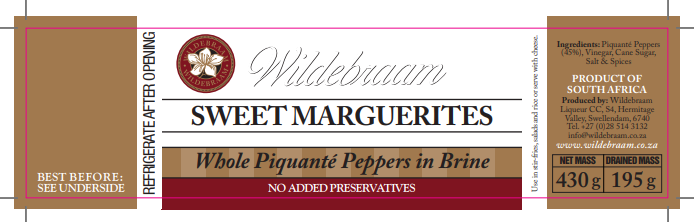 Wildebraam Sweet Marguerites (Peppadews) (0/10) 3 x 430g Jars