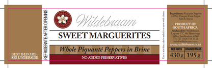 Wildebraam Sweet Marguerites (Peppadews) (0/10) 3 x 430g Jars - view 6
