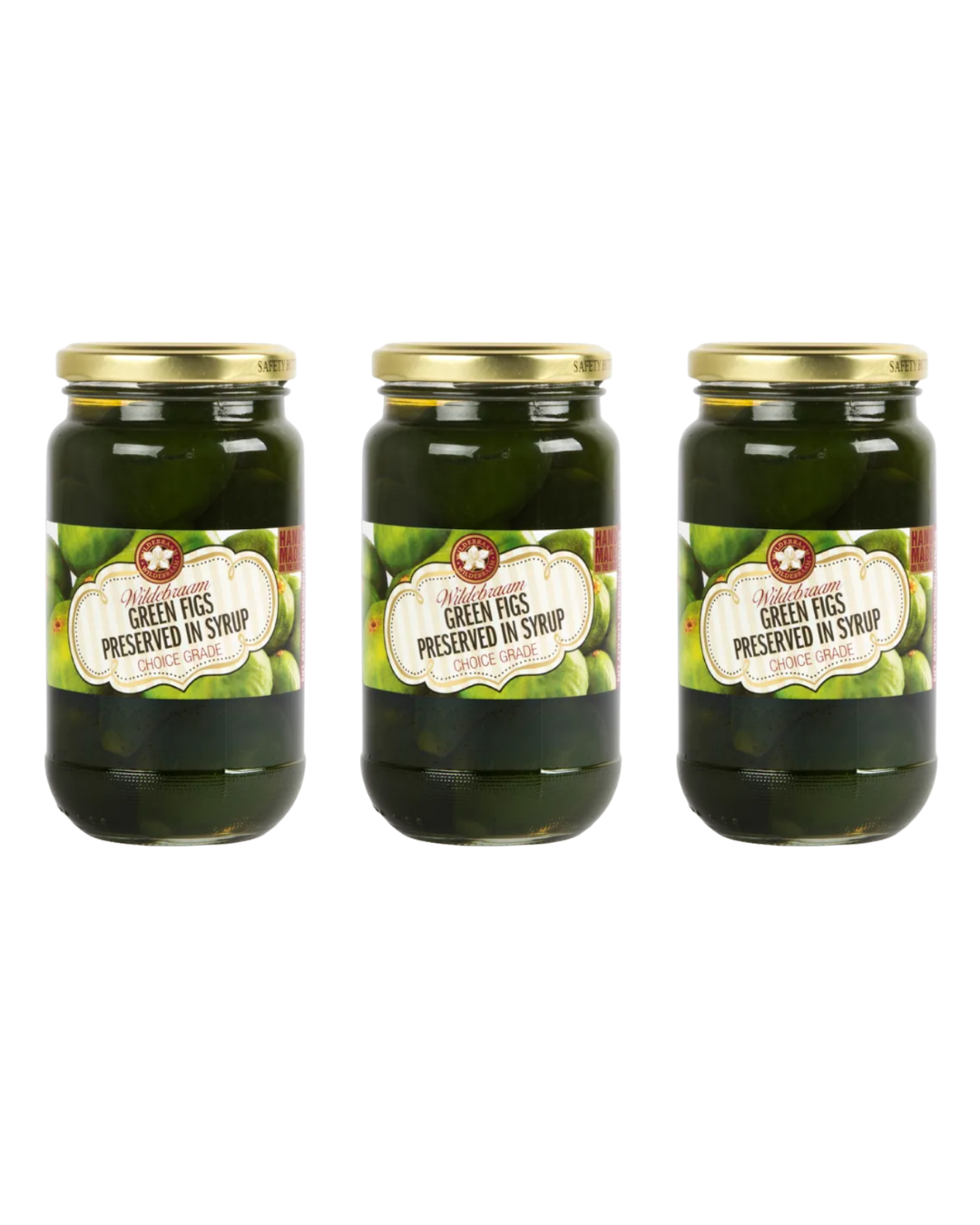 Wildebraam Green Fig Preserved in Syrup 3 x 515g Jars