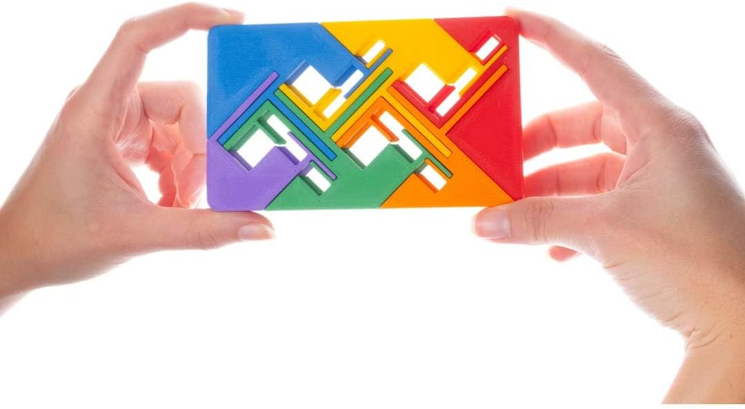 zigguflat, brain teasers, riddles, recent toys, lifestyle image of completed puzzle