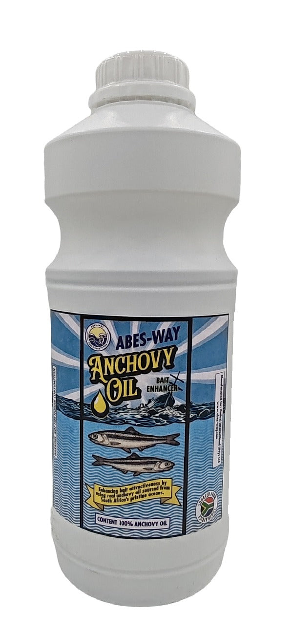 bait, fishing, Abes-Way anchovy oil bulk 1 litre