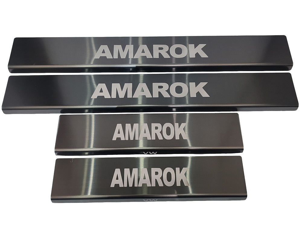 Scuff Plates 4 Set - Anodized Black Stainless Steel