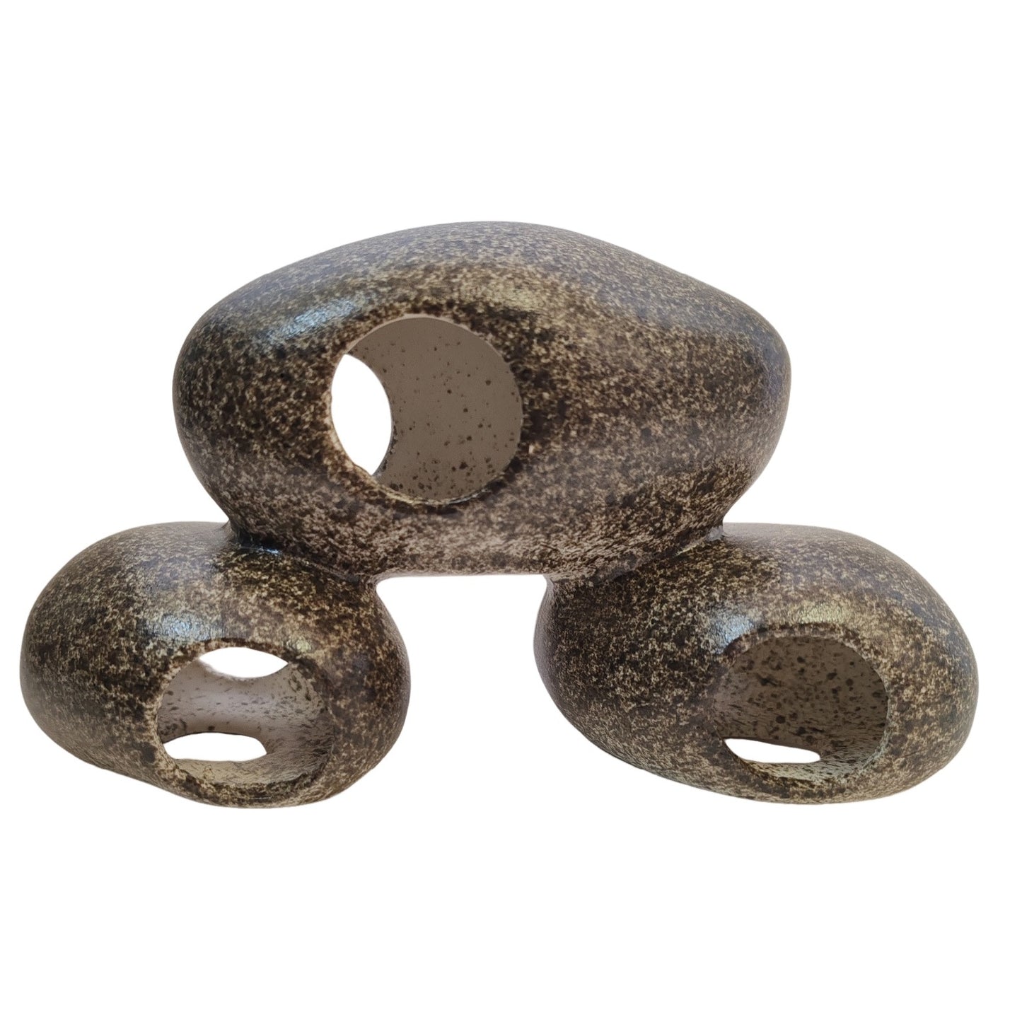 Aquarium Spawning Ceramic Rock Caves Habitat For Cichlids & Other Territory Fish - 3 Rock Design
