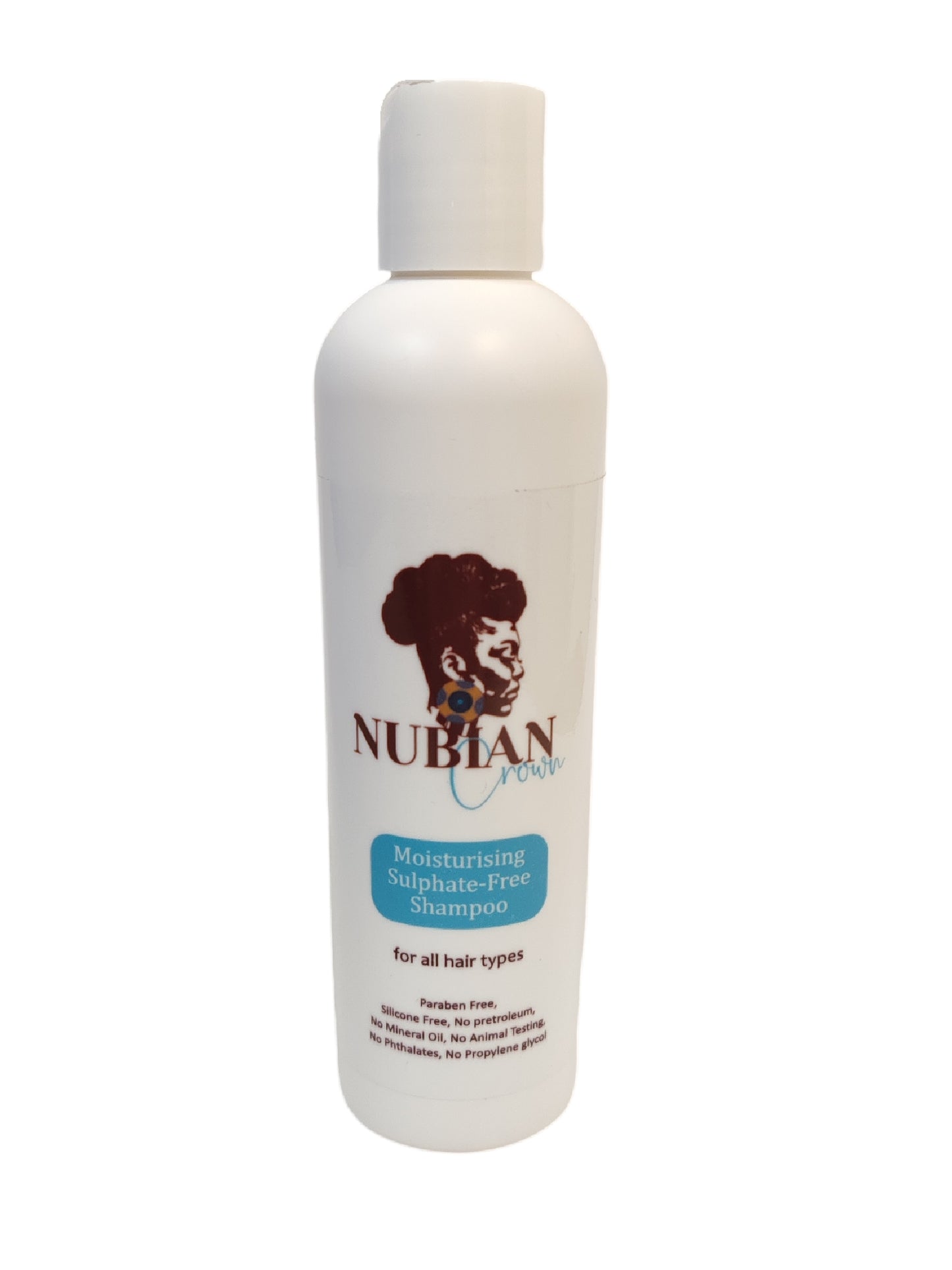 nubian crown, moisturising sulphate free shampoo, haircare shampoo