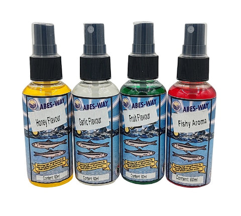 bait, fishing, abes ways 4 pack bait sprays image