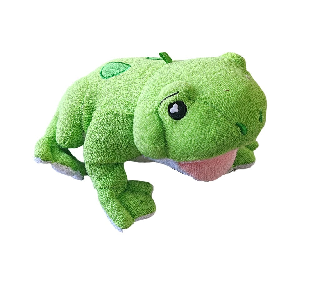 bath sponge, bath buddy, frog sponge
