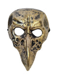 Dress up mask bird face, halloween mask, bird face gold