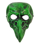 Dress up mask bird face, halloween mask, bird face green