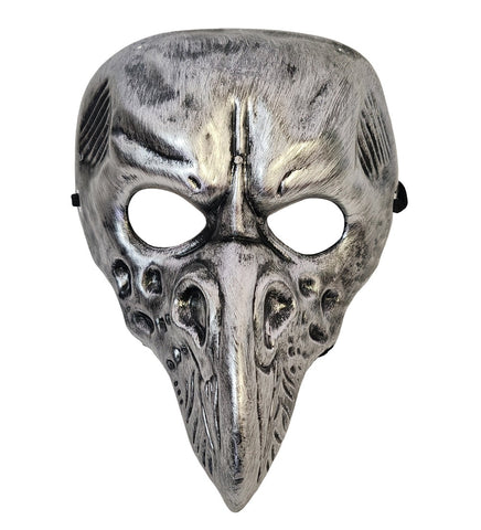 Dress up mask bird face, halloween mask, bird face Silver