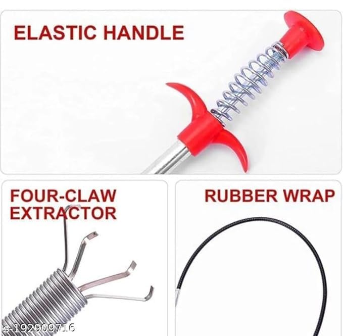 Elastic handle with four-claw extractor and rubber wrap on a white background
