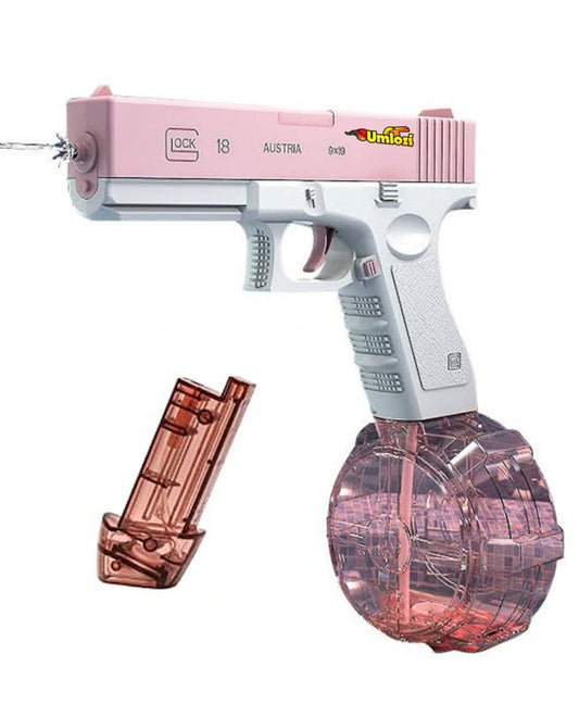 Electric Water Gun, up to 9 m Ft Rang Electric Automatic Water Gun, 450CC+60CC High Capacity Squirt Guns for Summer Pool Beach Party Water Blasters